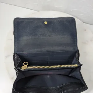 See By Chloe Checkbook Wallet 7.25" Black Soft Embossed Leather Bi-Fold Clutch thumbnail 11