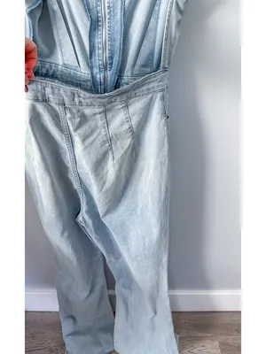 Free People We the Free CRVY 2nd Ave One Piece Denim Jumpsuit thumbnail 13