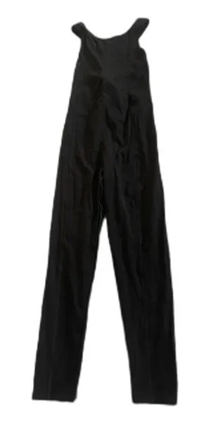 Zara sleek form-fitting black full-length tank top athletic jumpsuit L thumbnail 1