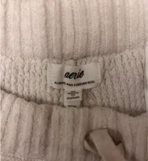 aerie cuffed sweatpants cream thumbnail 4