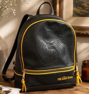 New Disney The Lion King Broadway Musical‎ Mini Backpack Black Yellow Simba thumbnail 1