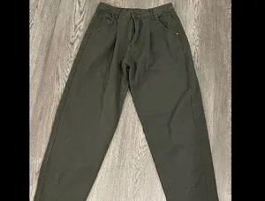 Women’s New With Tags Aachoae Green Medium Jean Pants thumbnail 1