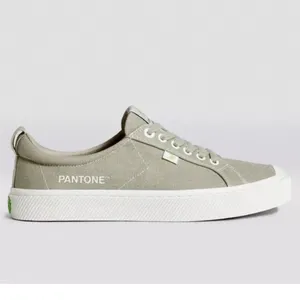 Cariuma x Pantone OCA Low Sneaker Womens 8.5 Men's 7 Plaza Taupe Canvas Shoes thumbnail 2