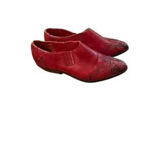 Arpeggios Women’s red leather snakeskin ankle booties Sz 6.5‎ thumbnail 3