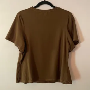 Skims Chocolate Brown Stretchy Short Sleeve Crewneck Shirt Loungewear Women's 4X thumbnail 5