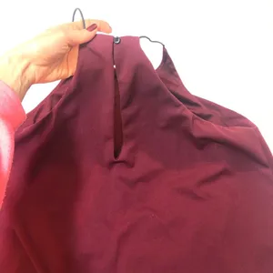 Love...Ady Solid Halter Popover Jumpsuit burgundy XXL thumbnail 9