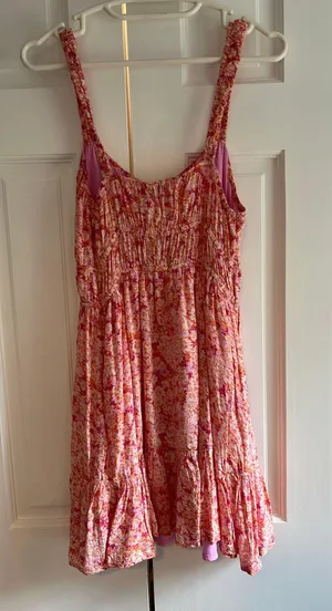 American Eagle Pink Floral Dress Mini thumbnail 1