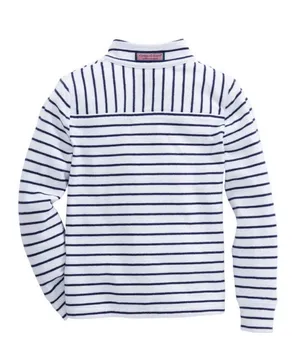 Vineyard Vines Girls Shep Shirt Sweatshirt Half Zip Striped thumbnail 2