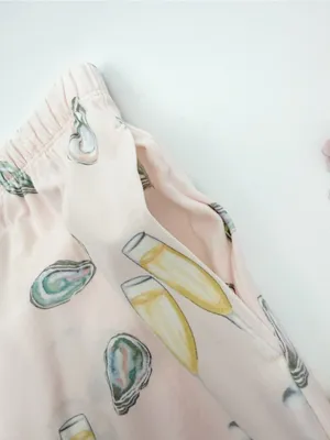 BedHead PJs X Anthropologie Classic Jersey 2 Piece Pajama Set Oysters Champagne thumbnail 12