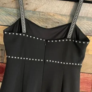 Xscape Black Studded Spaghetti Strap Evening Maxi Dress Size‎ 8 thumbnail 7
