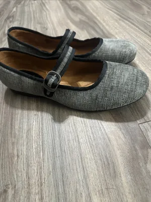 Gray Mary Jane Flats with Buckle Strap - Women's Classic Ballet Flat thumbnail 5