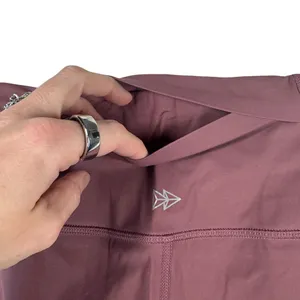 Yvette High Waist Leggings Workout Yoga Pants Pockets XL Mauve‎ Purple thumbnail 8
