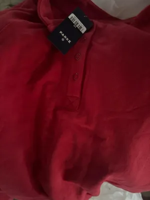 Parke red mockneck sweatshirt thumbnail 3