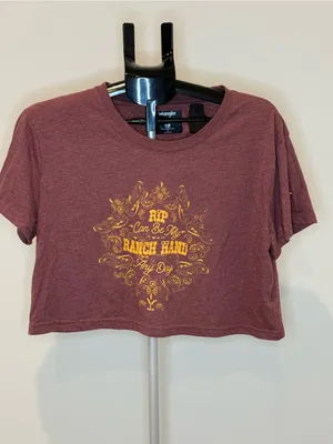 Wrangler x Yellowstone Ranch Hand Cropped Graphic Tee – Size M thumbnail 2