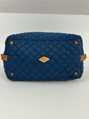 MZ Wallace Quilted Deep Blue Travel Tote with Padded Handles thumbnail 3
