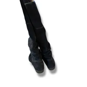 Sofft Black Suede Slouch‎ Boots Women's Size 8 Western Stitch Detail Fall thumbnail 5