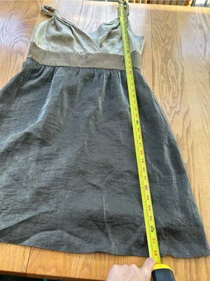 Adrianna‎ Papell Size 14 Shimmer Metallic Cocktail Dress V-Neck Colorblock Midi thumbnail 12