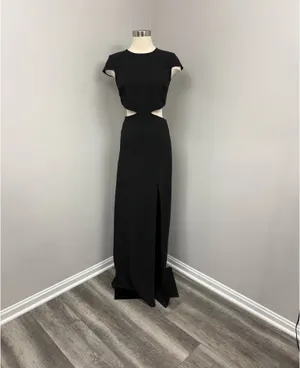 Lulu’s Conversation Black Cutout Maxi Dress  thumbnail 3