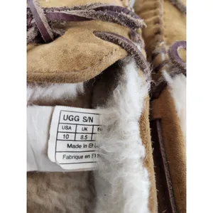 UGG Dakota Slippers Women's 10 House Shoes Tan 5612 Moccasin Loafers Sherpa Wool thumbnail 10