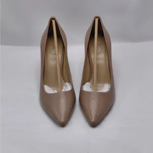 Michael Kors Womens Flex Pumps Size 9M Khaki Leather Pointed Toe Heels Work thumbnail 3