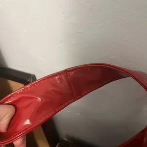 Red Faux Leather Shoulder Bag thumbnail 5