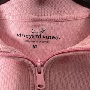 Vineyard Vines Pink Whale Logo 1/4 Zip Pullover Sweatshirt Women's Medium Cotton thumbnail 3