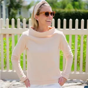 Dudley Stephens Brighton Boatneck Terry Fleece Top Natural Blush Tuckernuck thumbnail 3