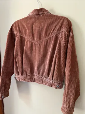 American Eagle Outfitters Rust Corduroy Cropped Jacket thumbnail 8