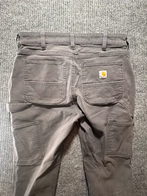 Carhartt Gray Straight Cargo Workwear carpenter Relaxed Chino Pants Womens 6 thumbnail 6