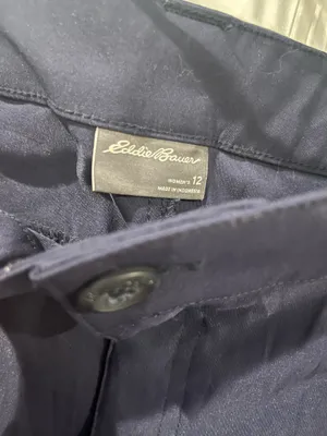 Eddie Bauer Navy Blue Athletic Zip Leg Pants Size 12 thumbnail 2
