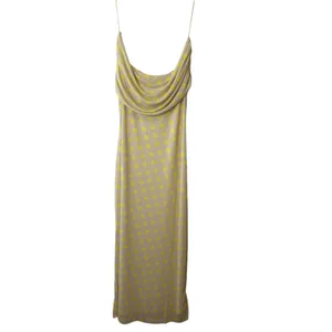 AFRM NWT Zamora Off Shoulder Mesh Midi Dress in Sun Dot‎ Yellow Size XL thumbnail 3