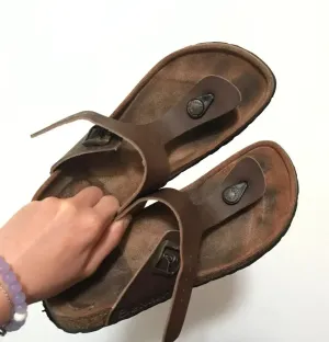 Birkenstock Betula Brown Gizeh Thong Sandal Size 6-6.5 thumbnail 1