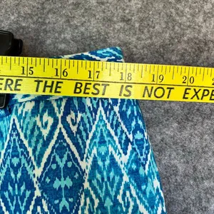 MICHAEL KORS Women’s Pants 14 Blue Ikat Print Straight Leg Stretch Zip Pockets‎ thumbnail 4