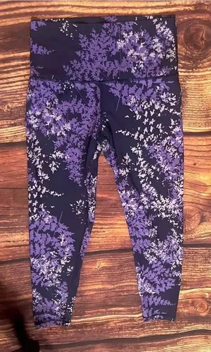 Women’s Aerie Ankle Leggings Floral Purple Size M thumbnail 1