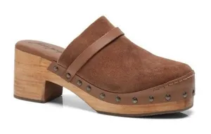 Free People studded wooden Calabasas clog women's size 39.5 US 9.5 thumbnail 1