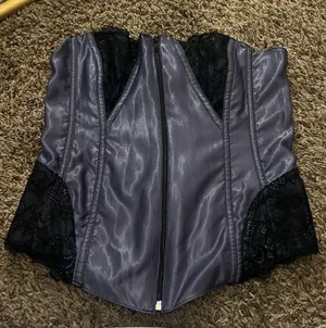 Sleek Black and Purple Lace Bandeau thumbnail 1