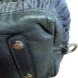 COACH • Ashley Gathered Sateen/Leather Grey Satchel Bag Purse • F20084 thumbnail 11
