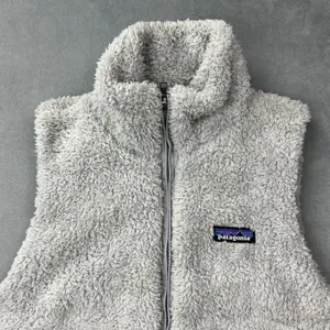 Patagonia Los Gatos Fleece Vest S Grey Full Zip High Pile Soft Layering Fuzzy thumbnail 6