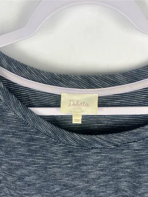 Anthropologie Heathered Blue Knot-Shoulder Short‎ Sleeve Tee thumbnail 2