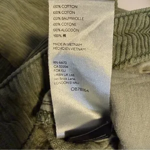 BDG Urban Outfitters Mom High Rise Corduroy Pants Green Size 26 thumbnail 7