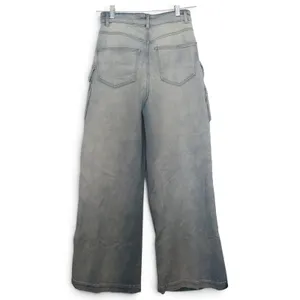 Zara Women Light Wash Multi Pocket Cargo Wide Leg Denim Jeans High Rise SIZE 4 thumbnail 7