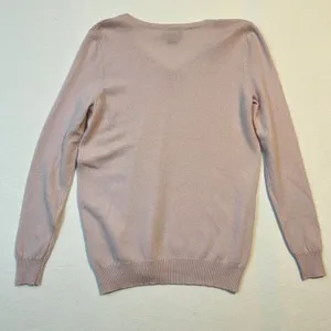 C by Bloomingdale's 100% 2 Ply Cashmere Sweater L Lavender Balletcore Soft Girl thumbnail 4
