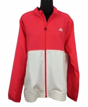 Adidas Club Track Jacket XL Pink White Full Zip NWT thumbnail 1