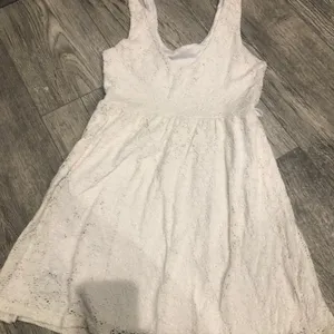 Ambiance‎ Apparel Small Plain Solid White Short Tank Top Dress with Belt Loops thumbnail 4