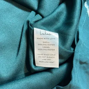 Lulu’s Flirtatious Essence Emerald Green Floral Lace Up Midi Dress US XS thumbnail 6
