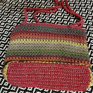 The Sak Lumi Crochet Rainbow Striped Purse thumbnail 4