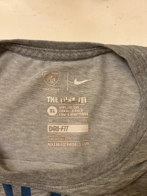 Detroit Lions Player’s Trunk NFL Training Team Issued Gray Nike Casual T-Shirt thumbnail 6