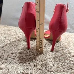 934 | LC Lauren Conrad‎ Ankle Strap Stiletto Heel Sandal Red Womens 5 thumbnail 6