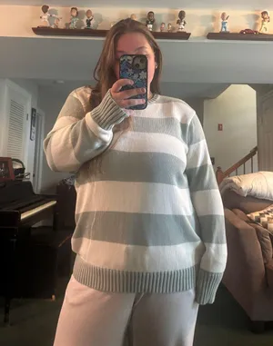 PacSun Blue and White Striped Sweater  thumbnail 1