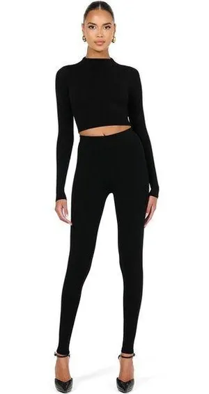 Naked Wardrobe easily suede leggings thumbnail 1